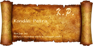 Kondás Petra névjegykártya