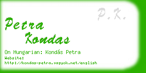 petra kondas business card